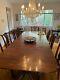 00001 Set Custom Mahogany Table And Ten Ball And Claw Foot Dining Room Chairs