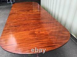 10.9ft GRAND GEORGE III CUBAN MAHOGANY TABLE, PRO FRENCH POLISHED