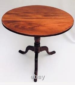 1750 Historic Chippendale Antique Federal Furniture Mahogany Tilt Top Tea Table