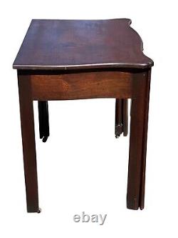 18th C Antique Irish Chippendale Mahogany Writing Desk / Dressing Table Lowboy