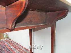 18th C Antique Southern Chippendale Figured Mahogany Drop Leaf Pembroke Table