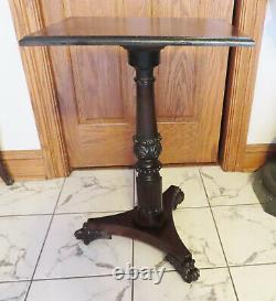 19. Th C. UNSUSUAL ROSEWOOD SIDE TABLE WITH CLAW FEET ca. 1850s