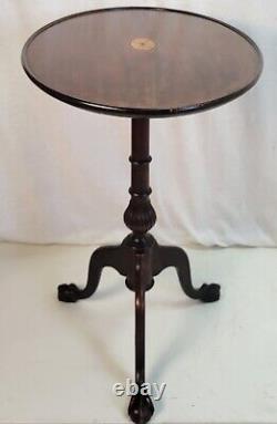 1920s American Chippendale Mahogany Tilt-Top Table Antique Furniture