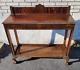 1920s English Chippendale Mahogany Carved Entry Hallway Console Table