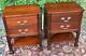 1920s Georgetown Galleries Chippendale Solid Mahogany Nightstands Bedside Tables