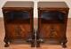 1920s Pair Of Antique Chippendale Mahogany Nightstands / Bedside Tables