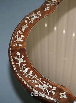 1924 British Empire Chinese Exhibition Rosewood & Mother Of Pearl Inlaid Table