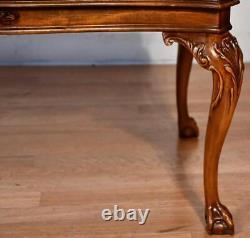 1940s English Chippendale carved Mahogany Coffee Table