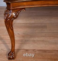 1940s English Chippendale carved Mahogany Coffee Table