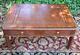 1940s Maitland Smith Chinese Chippendale Mahogany Leather Top Coffee Table