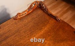 1940s PAIR of English Chippendale Mahogany side tables / end tables