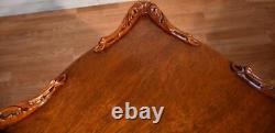 1940s PAIR of English Chippendale Mahogany side tables / end tables