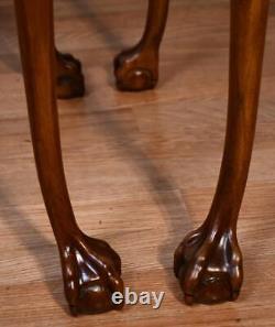 1940s PAIR of English Chippendale Mahogany side tables / end tables