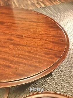 1950s Vintage Mahogany Removable Glass Tray-Top Butler's Table