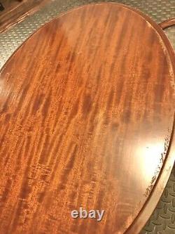 1950s Vintage Mahogany Removable Glass Tray-Top Butler's Table