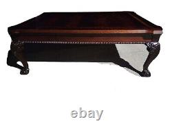 1994 Thomasville Flame Mahogany Chippendale Ball Claw Coffee Table