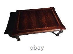 1994 Thomasville Flame Mahogany Chippendale Ball Claw Coffee Table