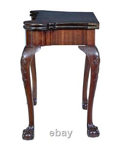 19th Century Chippendale Revival Mahogany Card Table