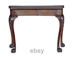 19th Century Chippendale Revival Mahogany Card Table