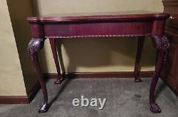 19th Century Mahogany Chippendale Game Table Flip Top Newly Refinished Clawfoot