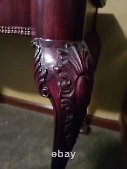 19th Century Mahogany Chippendale Game Table Flip Top Newly Refinished Clawfoot