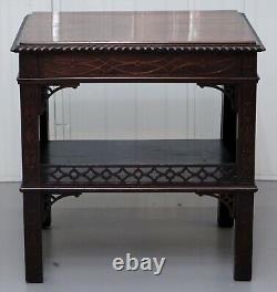 19th Century Thomas Chippendale Fret Work Carved And Pierced Occasional Table