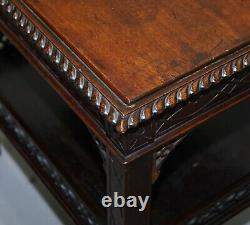 19th Century Thomas Chippendale Fret Work Carved And Pierced Occasional Table