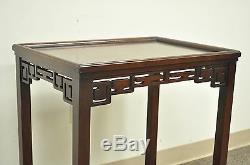 28 H Kittinger Buffalo Chinese Chippendale Vtg Mahogany Side Lamp Table A574