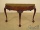 28161 Maitland Smith Leather Wrapped Mahogany Console Table