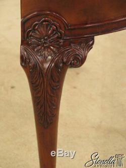 28161 MAITLAND SMITH Leather Wrapped Mahogany Console Table