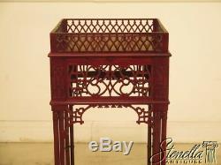 44176E Chinese Chippendale Pierced Carved Mahogany Occasional Table