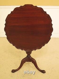 47109EC Chippendale 18th C. Style Mahogany Tilt Top Table