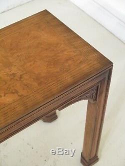 48370EC HENREDON Modern Chippendale Oak & Walnut Sofa Table