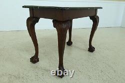 49331EC Marble Top Ball & Claw Mahogany Mixing Occasional Table