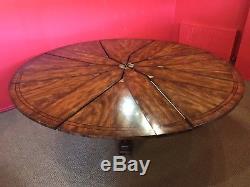 5 ft to 7.11 Stunning Sunburst Flame mahogany Jupe circular Grand dining table