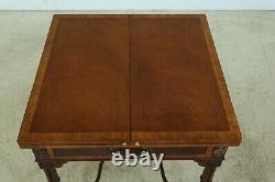 50886EC Quality Chippendale Mahogany Flip Top Games Table