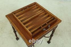 50886EC Quality Chippendale Mahogany Flip Top Games Table