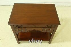 52246EC BAKER Chippendale Style 3 Drawer Mahogany Occasional Stand