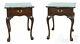 54233ec Pair Henkel Harris Ball & Claw Chippendale Mahogany End Tables
