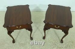54233EC Pair HENKEL HARRIS Ball & Claw Chippendale Mahogany End Tables
