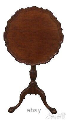 54902EC Chippendale Ball & Claw Mahogany Bench Made Tilt Top Table