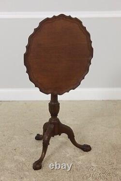 54902EC Chippendale Ball & Claw Mahogany Bench Made Tilt Top Table