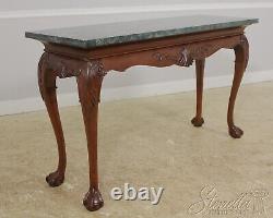 56566EC HICKORY CHAIR CO Chippendale Mahogany Marble Top Console Table