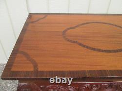 58349 Inlaid Mahogany Library Desk Console Table Stand Server Sideboard