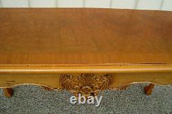 59422 Banded and Burled Mahogany Claw Foot Library Sofa Hall Table Stand