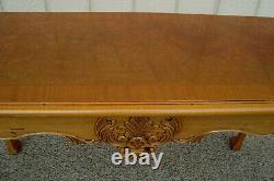 59422 Banded and Burled Mahogany Claw Foot Library Sofa Hall Table Stand