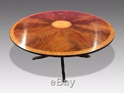 5ft Stunning Sunburst Flame mahogany circular Grand dining table
