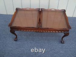 60517 Antique Mahogany Tray Top Coffee Table Stand