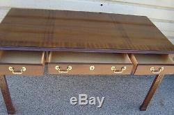 60526 Banded Mahogany Chippendale Library Table Desk