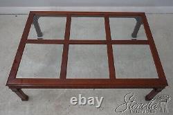 60779EC KINDEL Chippendale Mahogany Glass Top Coffee Table